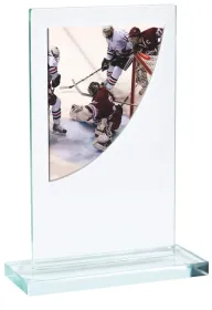 Skleněná trofej CR3061M3 | Hokej Výška cm: 14