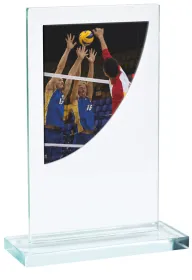 Skleněná trofej CR3061M10 | Volejbal Výška cm: 14