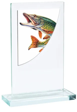 Skleněná trofej CR3061M22 | Rybaření Výška cm: 16