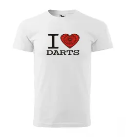 Malfini Triko s potiskem - I Love Darts - white - S