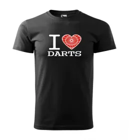 Malfini Triko s potiskem - I Love Darts - black - L