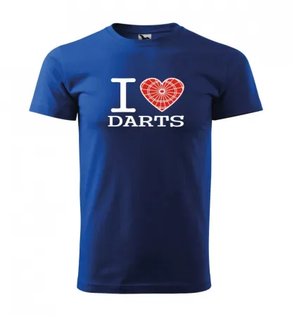 Malfini Triko s potiskem - I Love Darts - blue - 3XL