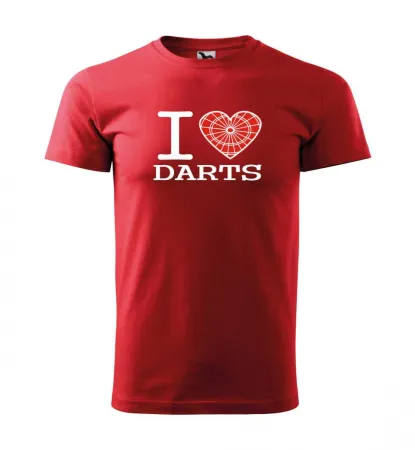 Malfini Triko s potiskem - I Love Darts - red - L