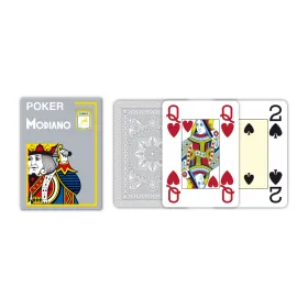 Modiano Texas Poker Size - 4 Jumbo Index - Profi plastové karty - hnědá