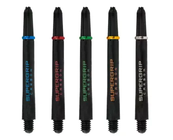 Harrows Násadky Supergrip Carbon - medium - black silver