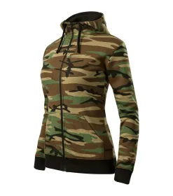 Mikina dámská Camo Zipper C20 - M - camouflage brown