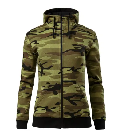 Mikina dámská Camo Zipper C20 - S - camouflage green
