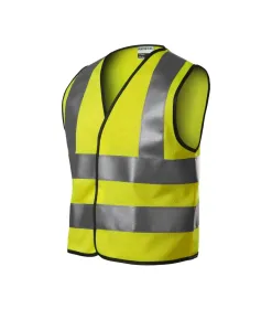 Bezpečnostní vesta dětská HV Bright 9V4 - 116 - 140 cm/6 - 8 let - fluorescenční žlutá