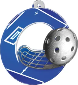 Akrylátová medaile MDA0010M07 | Florbal Stuha: ST6, MD průměr: 5