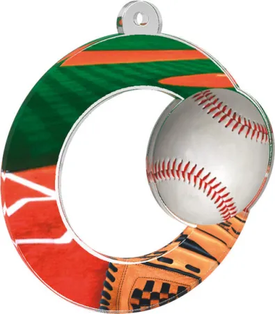 Akrylátová medaile MDA0010M08 | Baseball Stuha: ST10, MD průměr: 6