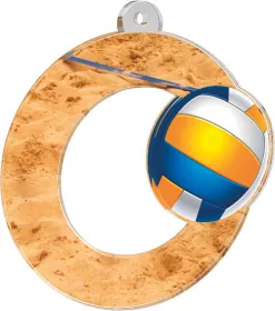 Akrylátová medaile MDA0010M04 | Volejbal Stuha: ST2, MD průměr: 5
