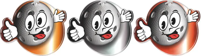 Akrylátová medaile MDA0011M5 | Florbal Barva: zlato, Stuha: ST6