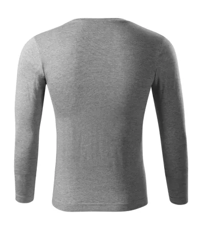 Triko unisex Progress LS P75 - L - tmavě šedý melír