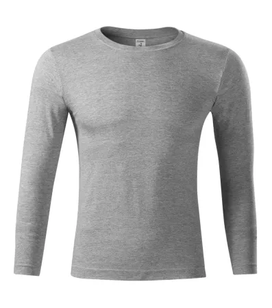 Triko unisex Progress LS P75 - L - tmavě šedý melír