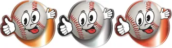 Akrylátová medaile MDA0011M7 | Baseball Barva: bronz, Stuha: ST17