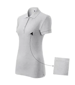 Polokošile dámská Cotton 213 - XS - světle šedý melír