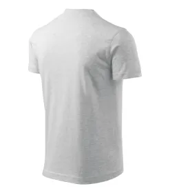 Tričko unisex V-neck 102 - M - světle šedý melír