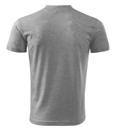 Tričko unisex V-neck 102 - XL - tmavě šedý melír