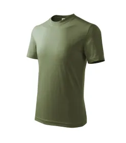Tričko dětské Basic 138 - 134 cm/8 let - khaki