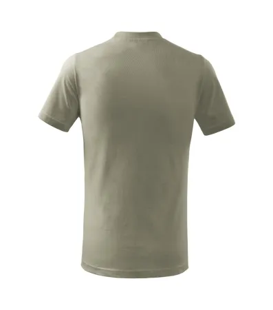 Tričko dětské Basic 138 - 134 cm/8 let - světlá khaki