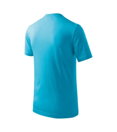 Tričko dětské Basic 138 - 134 cm/8 let - tyrkysová