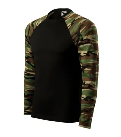 Triko unisex Camouflage LS 166 - S - camouflage brown