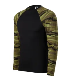 Triko unisex Camouflage LS 166 - XS - camouflage green