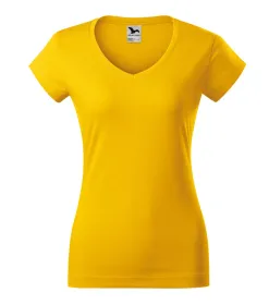 Tričko dámské Fit V-neck 162 - L - žlutá