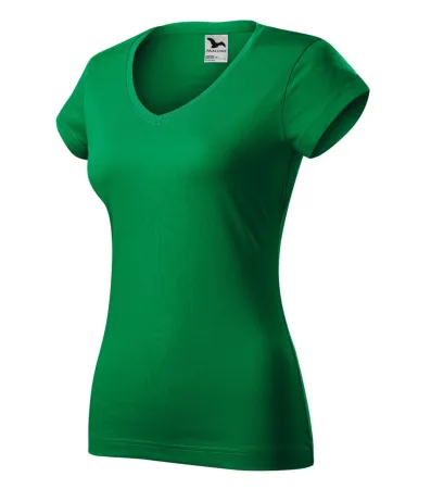 Tričko dámské Fit V-neck 162 - XS - středně zelená