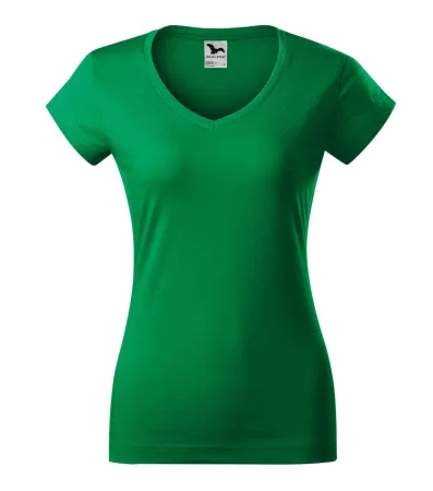 Tričko dámské Fit V-neck 162 - XS - středně zelená