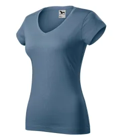Tričko dámské Fit V-neck 162 - M - denim