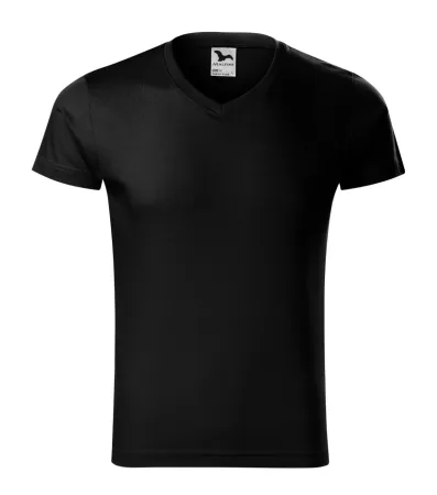 Tričko pánské Slim Fit V-neck 146 - 2XL - černá