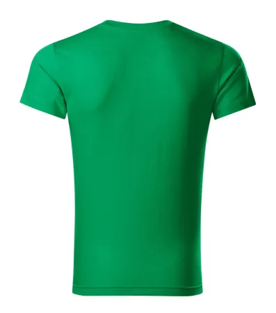 Tričko pánské Slim Fit V-neck 146 - M - středně zelená
