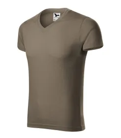 Tričko pánské Slim Fit V-neck 146 - L - army