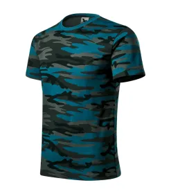 Tričko unisex Camouflage 144 - XS - camouflage petrol