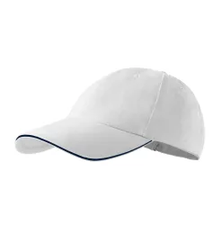 Čepice unisex Sandwich 6P 306 - nastavitelná - bílá