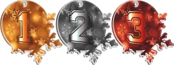 Akrylátová medaile MDA0009 Barva: zlato, Stuha: ST12