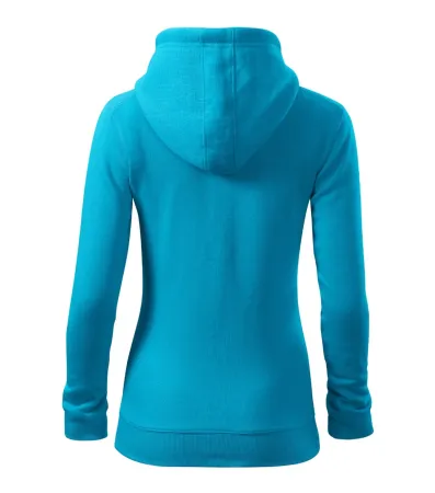 Mikina dámská Trendy Zipper 411 - XL - tyrkysová