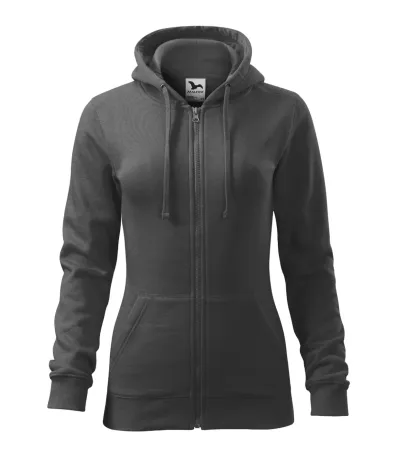 Mikina dámská Trendy Zipper 411 - XS - ocelově šedá
