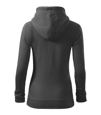 Mikina dámská Trendy Zipper 411 - XS - ocelově šedá