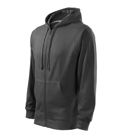 Mikina pánská Trendy Zipper 410 - 3XL - ocelově šedá