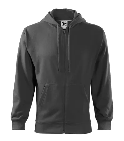 Mikina pánská Trendy Zipper 410 - 3XL - ocelově šedá