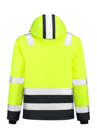 Pracovní bunda unisex Midi Parka High Vis Bicolor T51 - S - fluorescenční žlutá