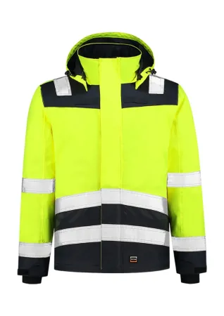 Pracovní bunda unisex Midi Parka High Vis Bicolor T51 - S - fluorescenční žlutá
