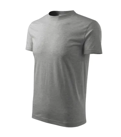 Tričko unisex Base R06 - M - tmavě šedý melír