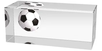 Skleněná trofej CR3066M1 | Fotbal Výška cm: 5, Šířka cm: 8, Hloubka cm: 5