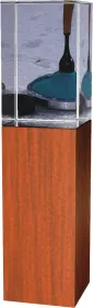 Skleněná trofej - kombinace skla a dřeva CR4021M21 | Eisstock CR Výška cm: 18, Šířka cm: 5