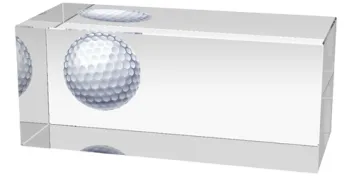 Skleněná trofej CR3066M4 | Golf Výška cm: 5, Šířka cm: 8, Hloubka cm: 5