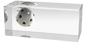 Skleněná trofej CR3066M7 | Florbal Výška cm: 5, Šířka cm: 10, Hloubka cm: 5