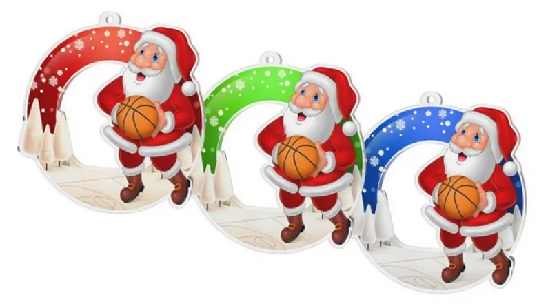 Akrylátová medaile VSC3008 | Basketball Barva: modrá, Stuha: ST3